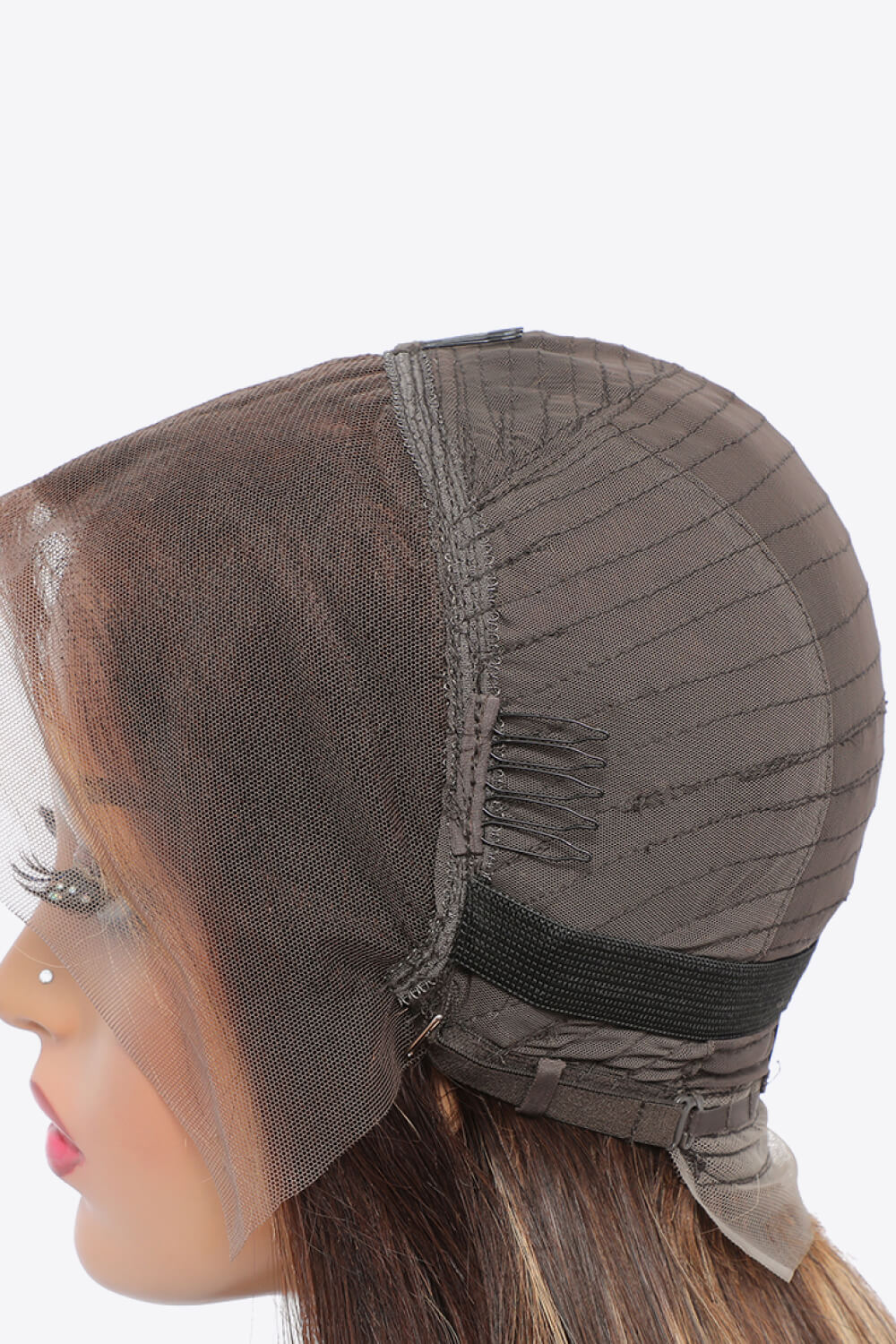 18" 160g 13*4" Lace Front Human Wigs in Brown Long 150% Density #p4/27