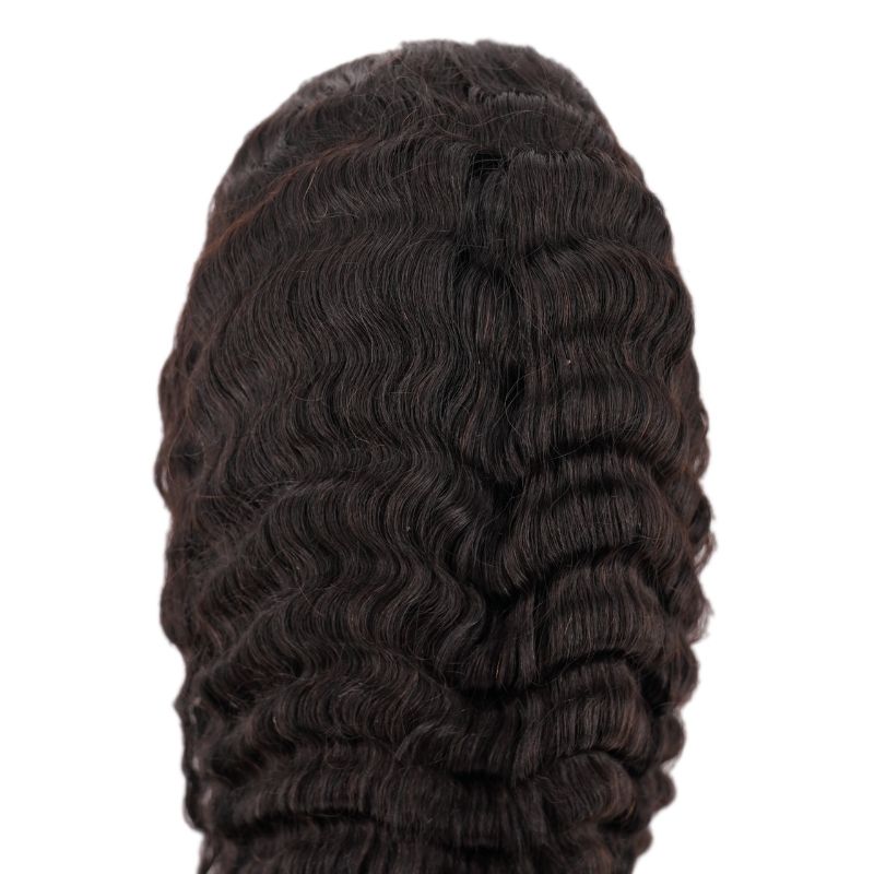 Peluca de encaje frontal de onda profunda