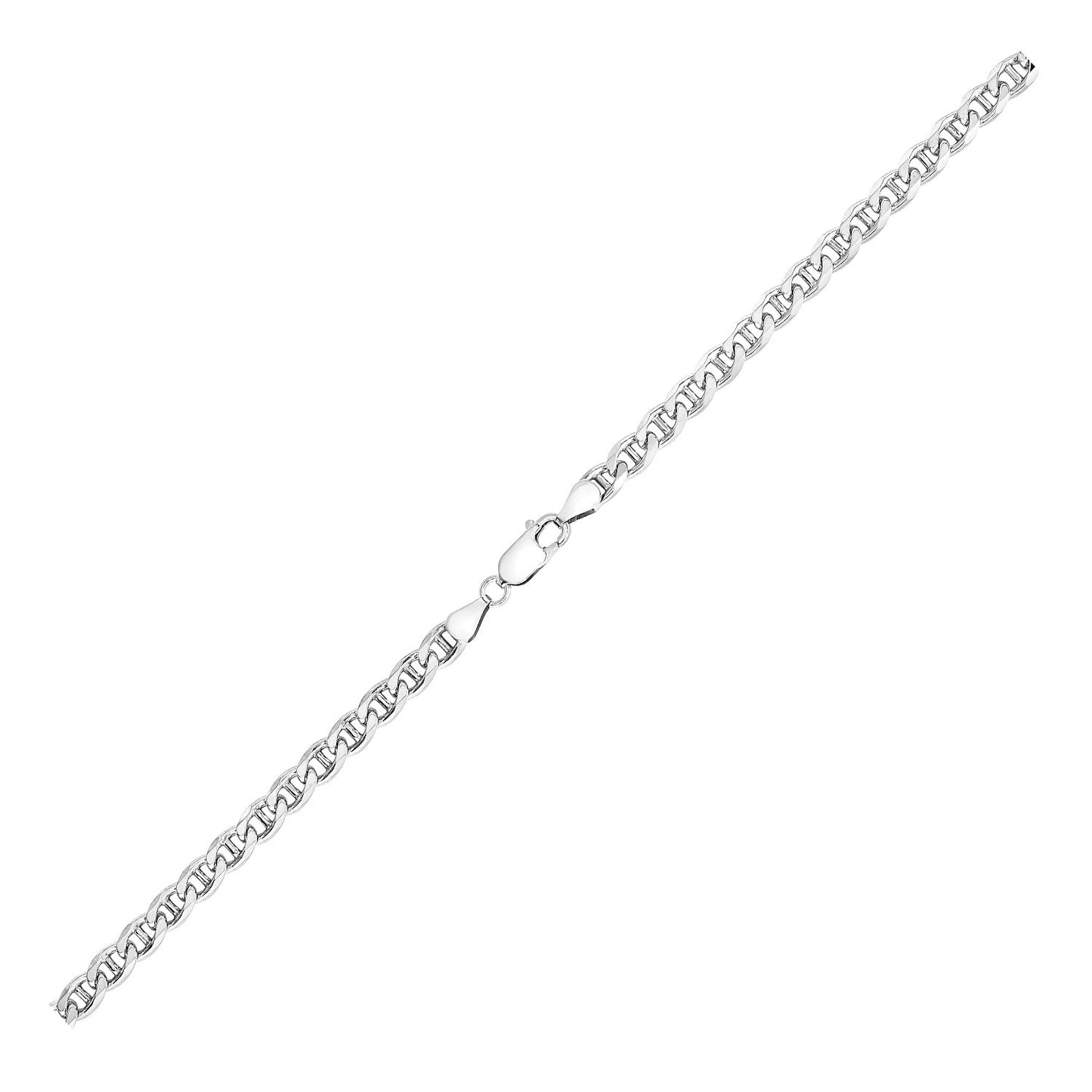 Sterling Silver Rhodium Plated Mariner Chain (6.00 mm)