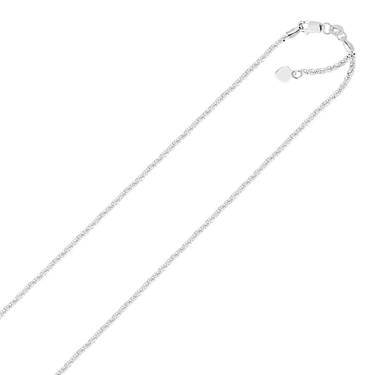 Sterling Silver 1.5mm Adjustable Sparkle Chain (1.50 mm)