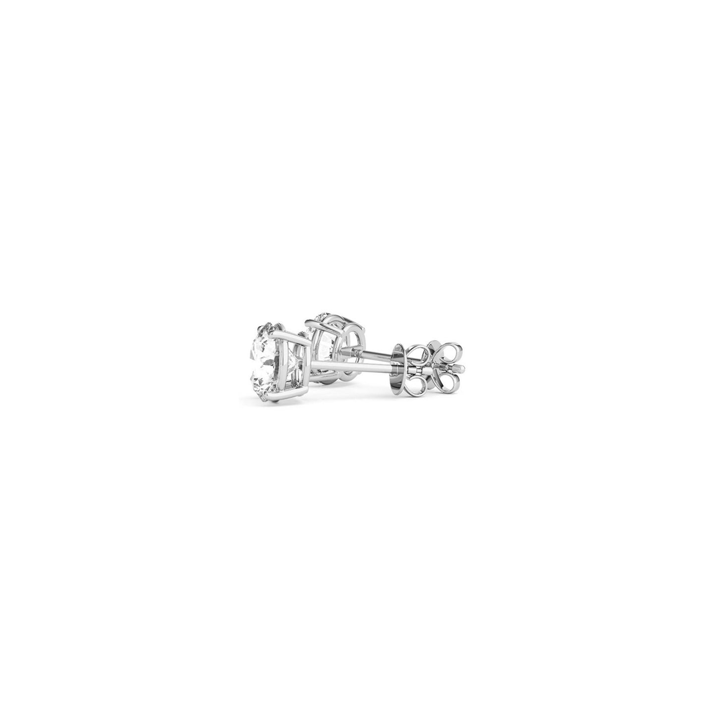 1 cttw Certified IGI Lab Grown Round Diamond Stud Earrings 14k White Gold (G/VS2)