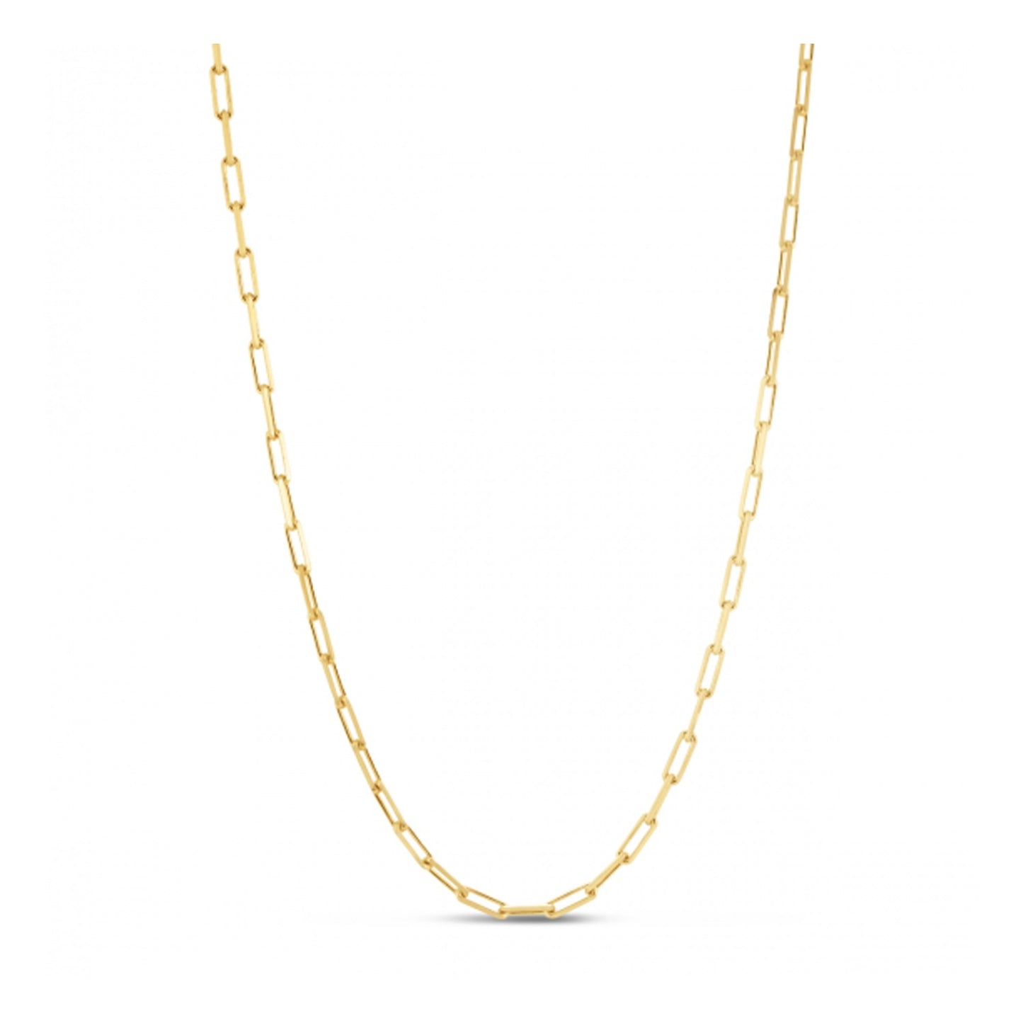 Sterling Silver Gold Plated Paperclip Chain (2.95 mm)