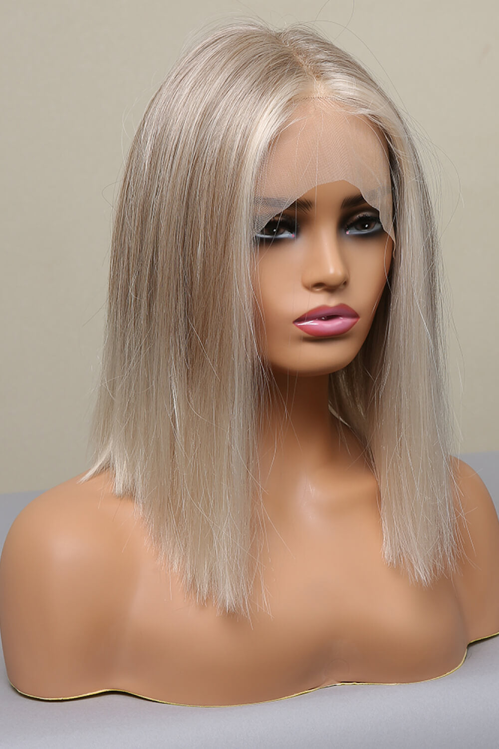 13*2" Lace Front Straight Synthetic Wigs 12" Long 150% Density