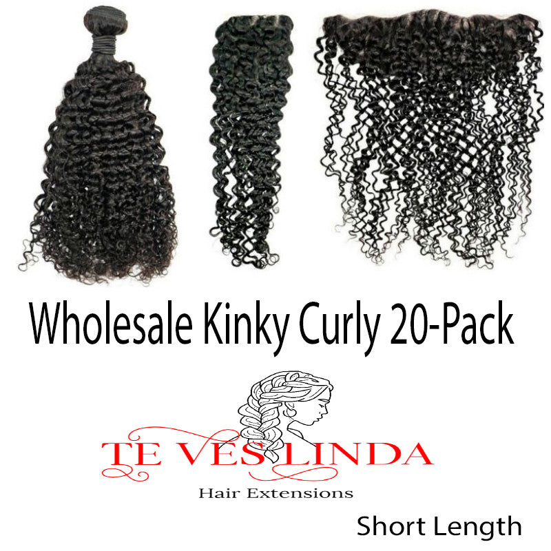 Brazilian Kinky Curly Short Length Package Deal